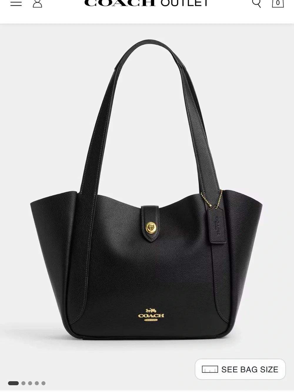 Coach Hadley Turnlock Tote Bag